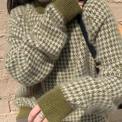 90s fashion men Autumn and Winter New Two-Way Wear Korean Style All-Match Sweater Loose Lazy Style Pullover Sweater Top