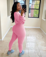 guys fits Women's Autumn Rib Sports Casual Suit