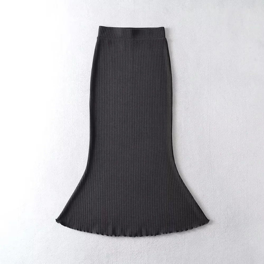 fashion outfits Gentle Sheath Fishtail Skirt for Women Spring Ins Blogger High Waist Slim Mid-Length Skirt