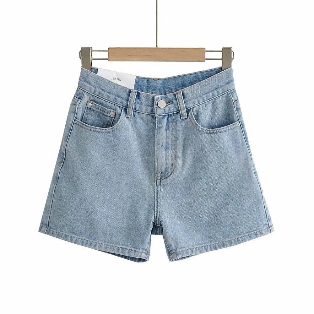 casual summer outfits Curling Denim Fifth Pants Trendy 2024 New High Waist Denim Shorts Fashion Hot Pants