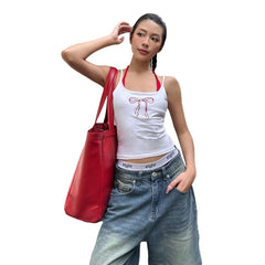 fall outfits Fashion Summer Women's Bow Print Sling Sexy Hot Girl Slimming Vest Suit Women