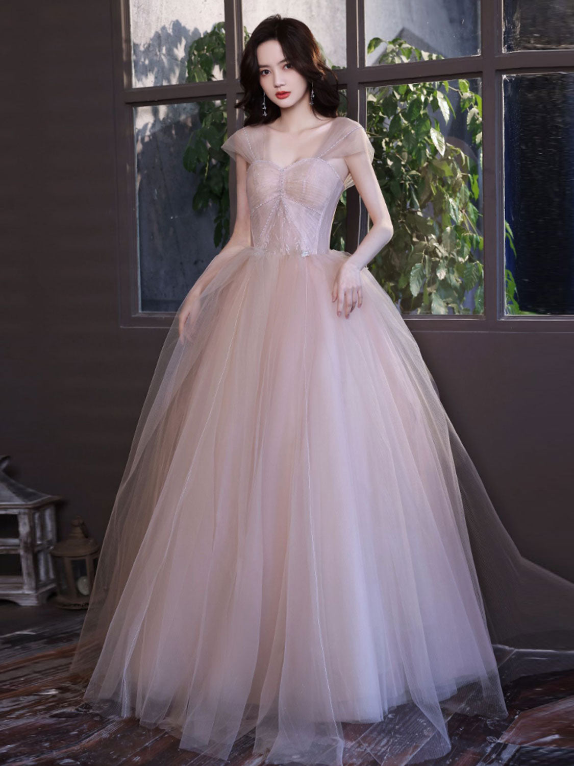 BXOXO A Line Off Shoulder Pink Long Prom Dress, Pink Graduation Dress with Beading Lace
