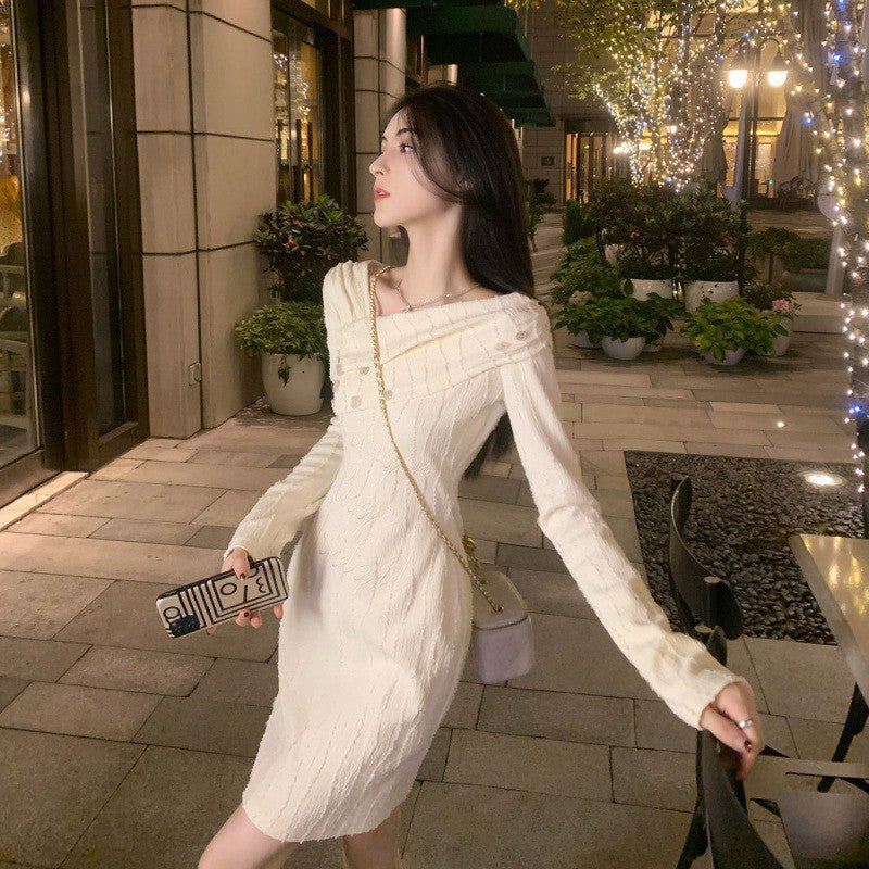 suit Autumn and Winter Base Dress High-Grade Wear Small French Slimming Elegant Skirt