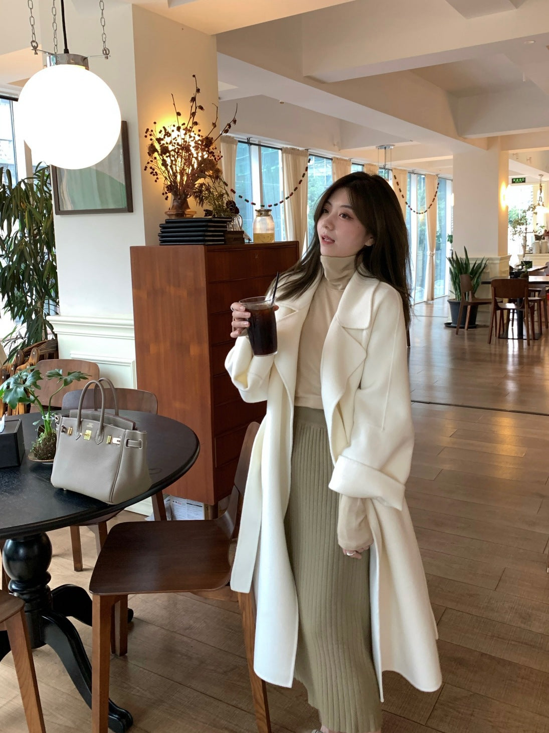 outfit inspo fall New Autumn and Winter Double-Sided Cashmere Coat for Women Autumn and Winter High-Grade Super Nice Mid-Length Korean Style Woolen Coat