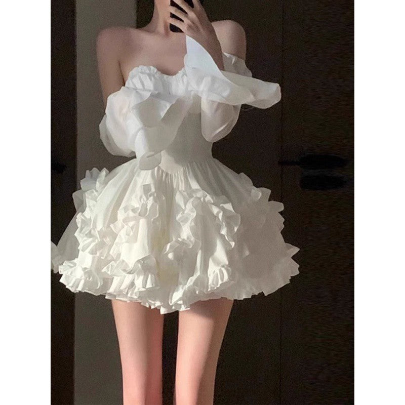 ribbons galore dress to impress Birthday Party Small Dress High-End Light Luxury Niche Escape Princess Dress Pettiskirt Temperament Tube Top Dress