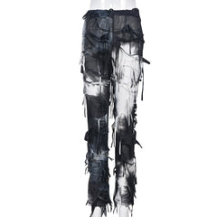 western outfits women Women's New Fashionable Tie-Dye Pants High Waist Slim Trousers for Women