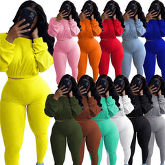 guys fits Women's Autumn Rib Sports Casual Suit