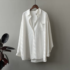 birkenstock clogs outfit fall Cotton Long-Sleeved Loose Shirt Coat for Women Autumn Lazy Style Outdoor Casual Shirt