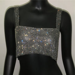 frat outfits Sexy Women's Fashion Rhinestone Camisole Hot Girl Full Diamond Top Women's Inner Wear