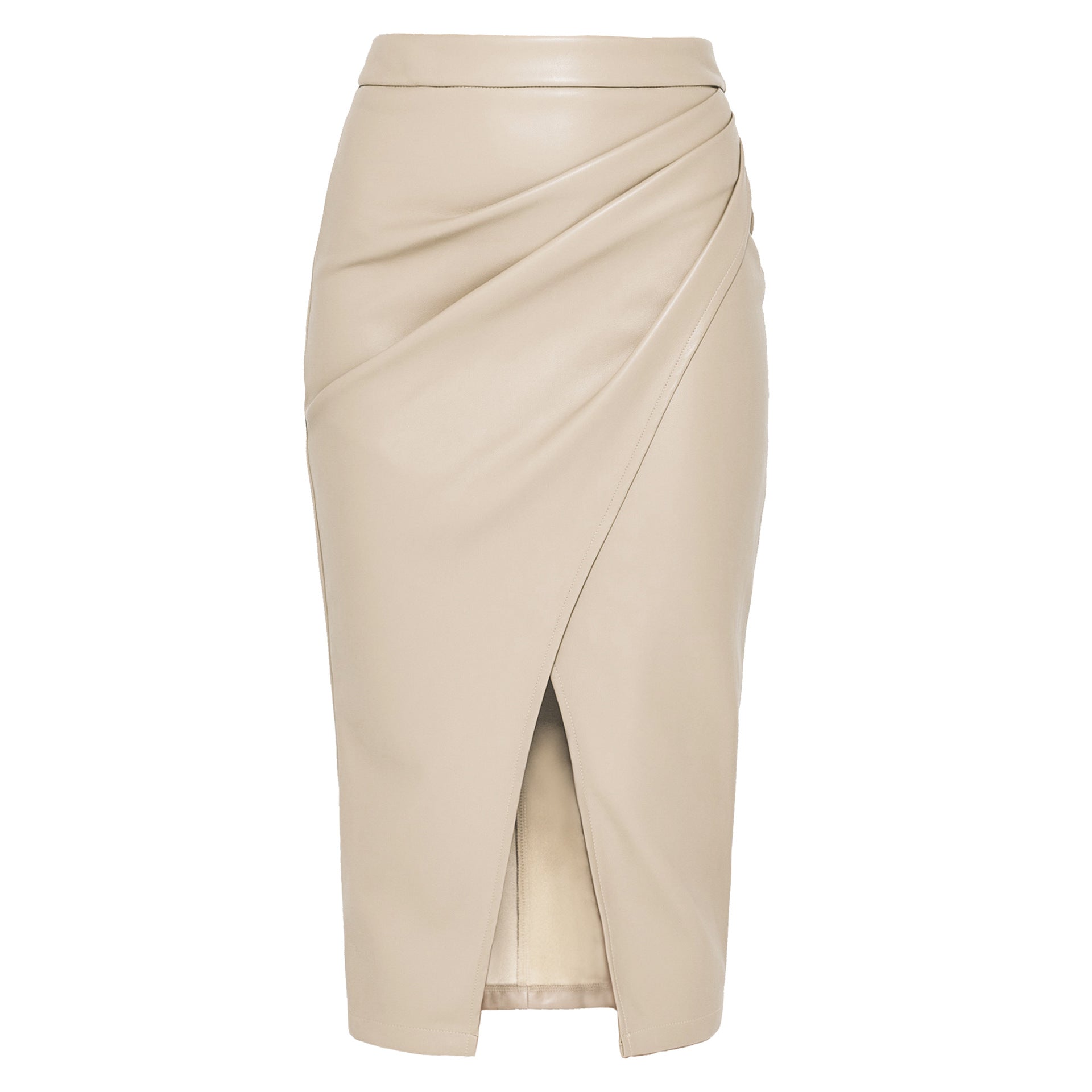 fall fashion outfits Women's Pu Split Skirt Autumn and Winter High Waist Zipper Pleated Leather Skirt Sexy Hip Skirt