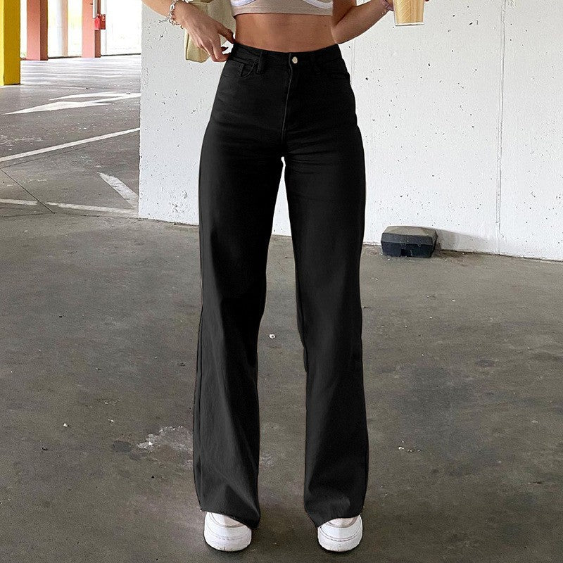 fashion outfits New Style Women's Pants Fashionable Colorful Age-Reducing Straight Jeans Women's High Waist Slimming Trousers