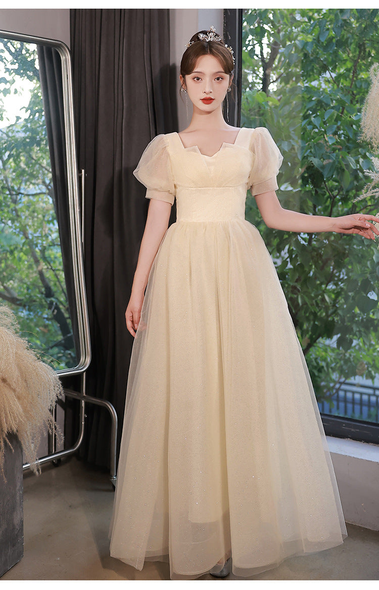 princess costume ideas Champagne Bridesmaid Dress Can Be Worn at Ordinary Times Student Graduation Season Host Dress