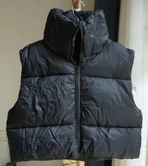 fall outfits women Women's Sleeveless Cotton-Padded Jacket Lightweight down Cotton Vest Winter Stand Collar Thickened Warm Short Vest for Women