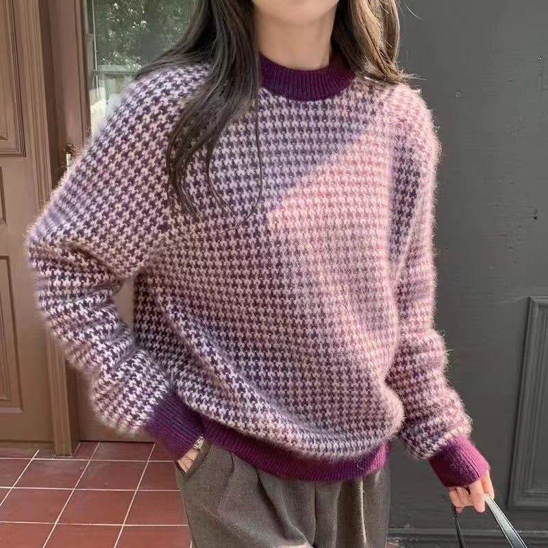 90s fashion men Autumn and Winter New Two-Way Wear Korean Style All-Match Sweater Loose Lazy Style Pullover Sweater Top