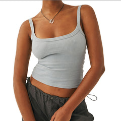 women fashion 10 Colors Optional Women's Clothing New Knitted Pure Desire Camisole Inner Wear Slim Fit Hot Girl Y2g Outer Wear