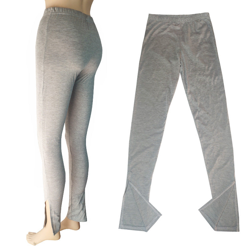 Women's Fashion Sports Split Yoga Pants Tight Urban Casual Pants