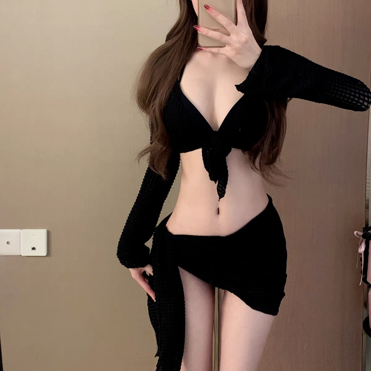 supernatural dress to impress Women's Swimsuit New Bikini Split Four-Piece Suit Small Chest Push up Sexy Slimming High-Grade Hot Spring Vacation