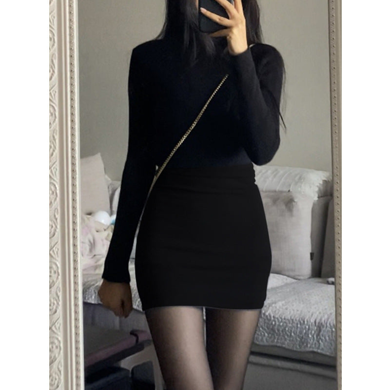 tailgate outfit black women Plus Size Chubby Girl Hip Skirt Women's Stretch Tight One-Step Skirt Hot Girl High Waist Sexy Skirt
