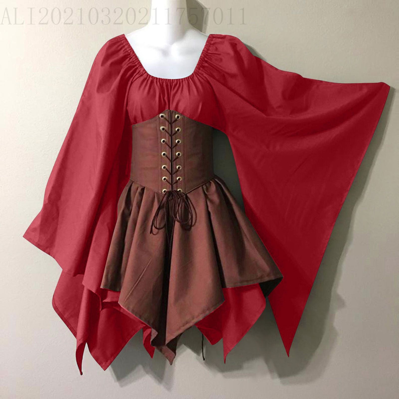 vampire costume 2024 Party Long Sleeve Women's Renaissance Medieval Dress Clothing