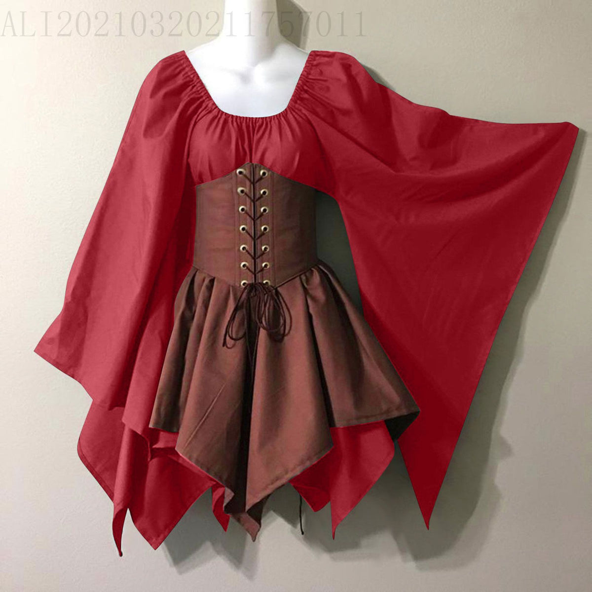 vampire costume 2024 Party Long Sleeve Women's Renaissance Medieval Dress Clothing