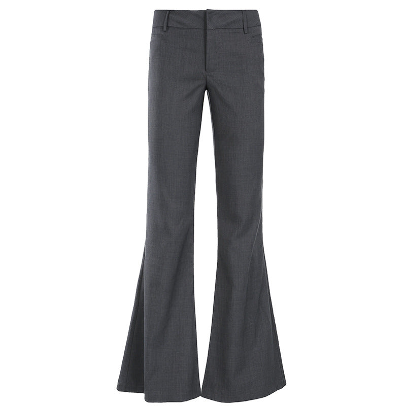 joker costume female outfit American Retro Simple Elegant Pleated Low Waist Casual Pants Women's Slim-Fit Fashionable Woven Hip-Wrapped Trousers