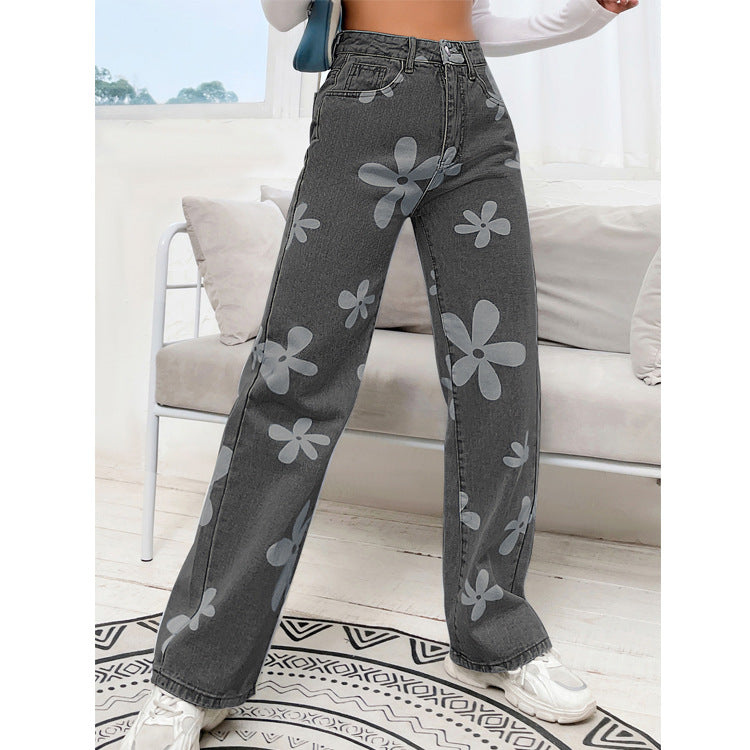 clothes New Women's Fashion Straight Jeans for Women