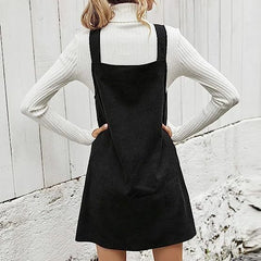 grunge outfits Women's Elegant Corduroy Strap Dress Sexy Commuter Sweet Style Autumn and Winter New