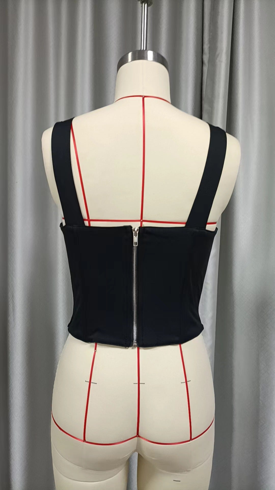 concert outfit Women's New Solid Color Sexy Fishbone Sling Square Collar Backless Bra Vest Top