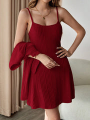 fall outfit Fashion Suit Autumn and Winter Shawl Long Sleeve Outer Vest Short Skirt Slim Fit Two-Piece Set
