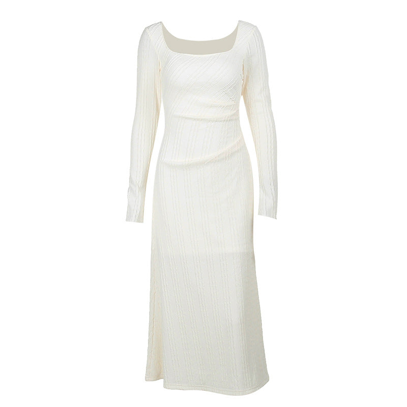 suit Mechanism Fabric Long Sleeve a Swing Dress Autumn Gentle Lady Style Dress