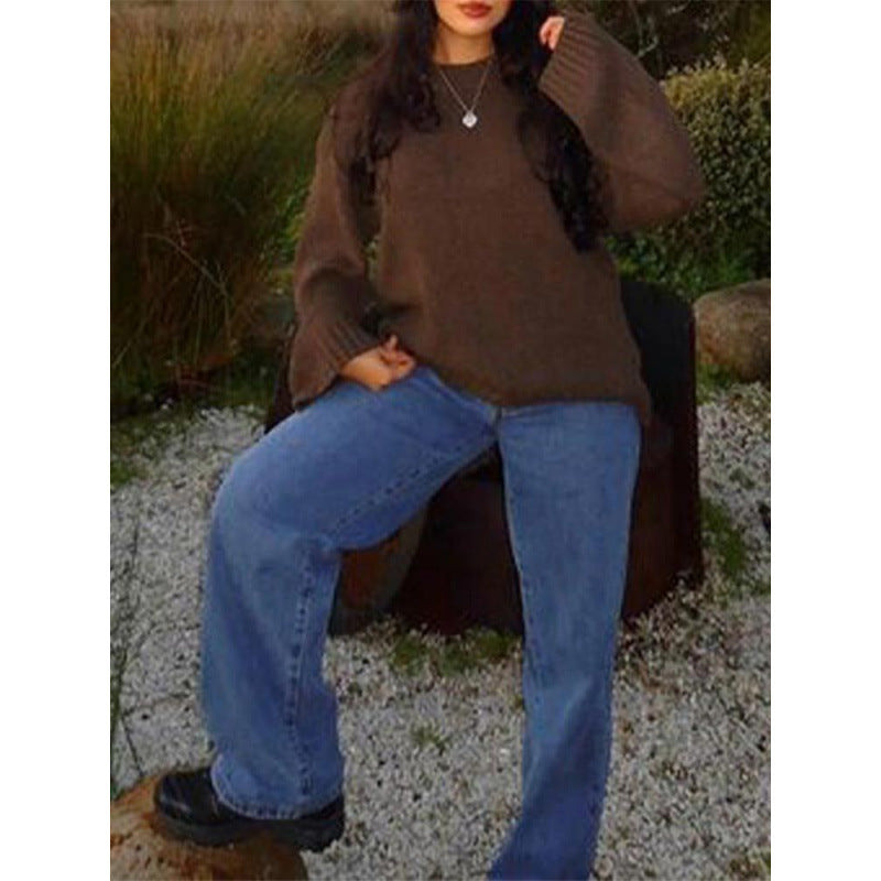 dress to impress outfits Autumn and Winter Loose Sweater Sweater Top