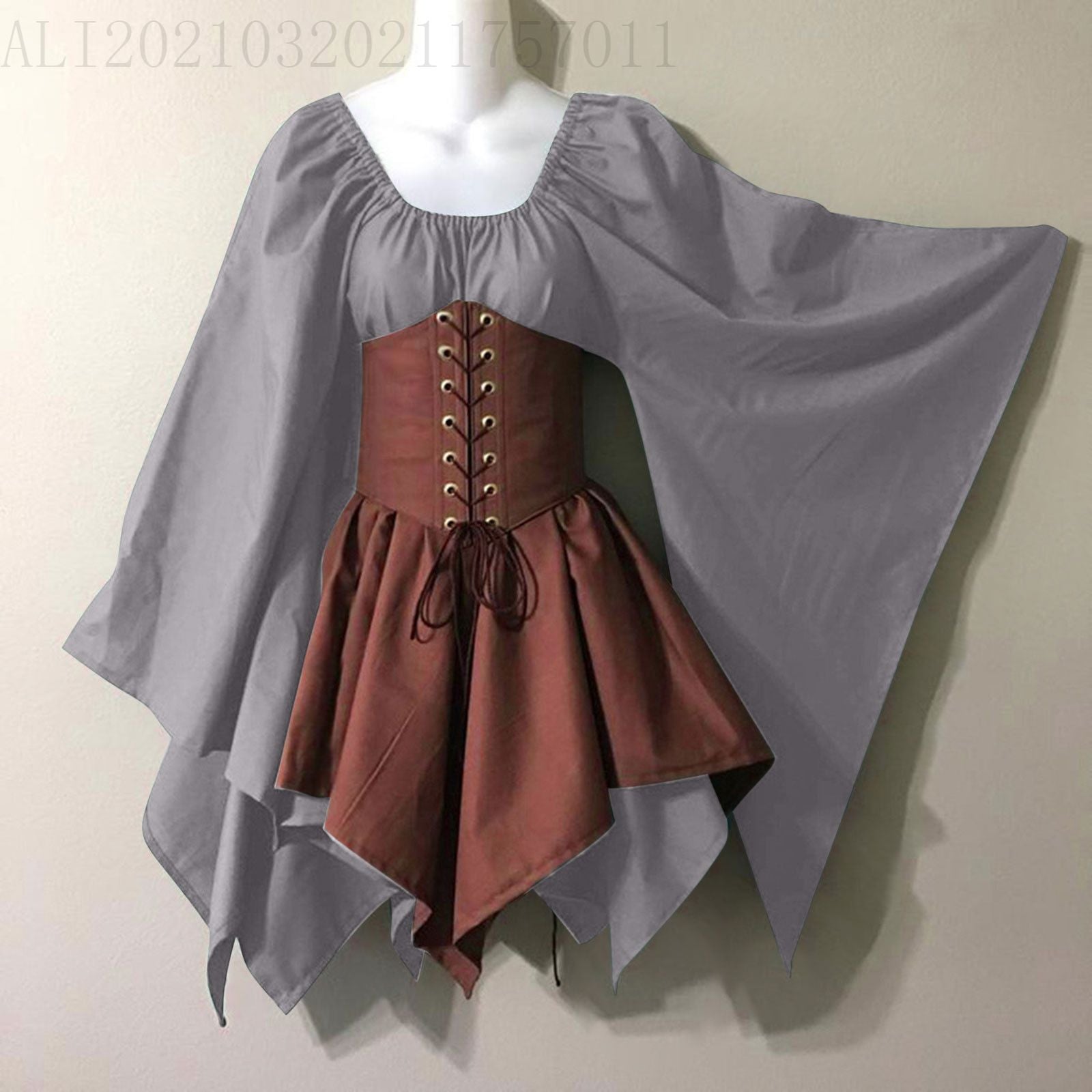 vampire costume 2024 Party Long Sleeve Women's Renaissance Medieval Dress Clothing