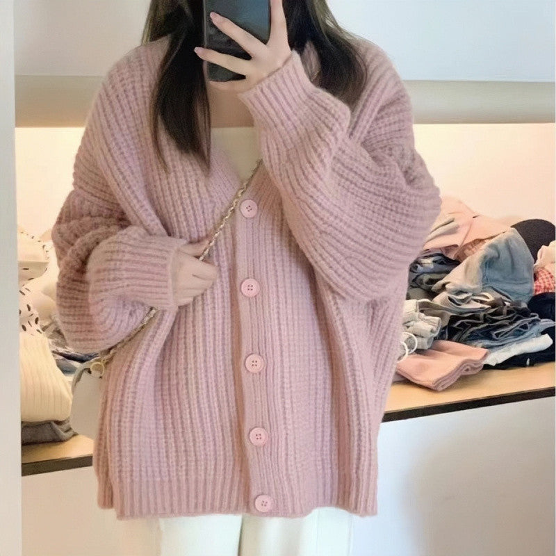 fall outfits women Autumn and Winter Small Wear Creamy-white Lazy Style Sweater Wide Leg Pants High-Grade Three-Piece Suit