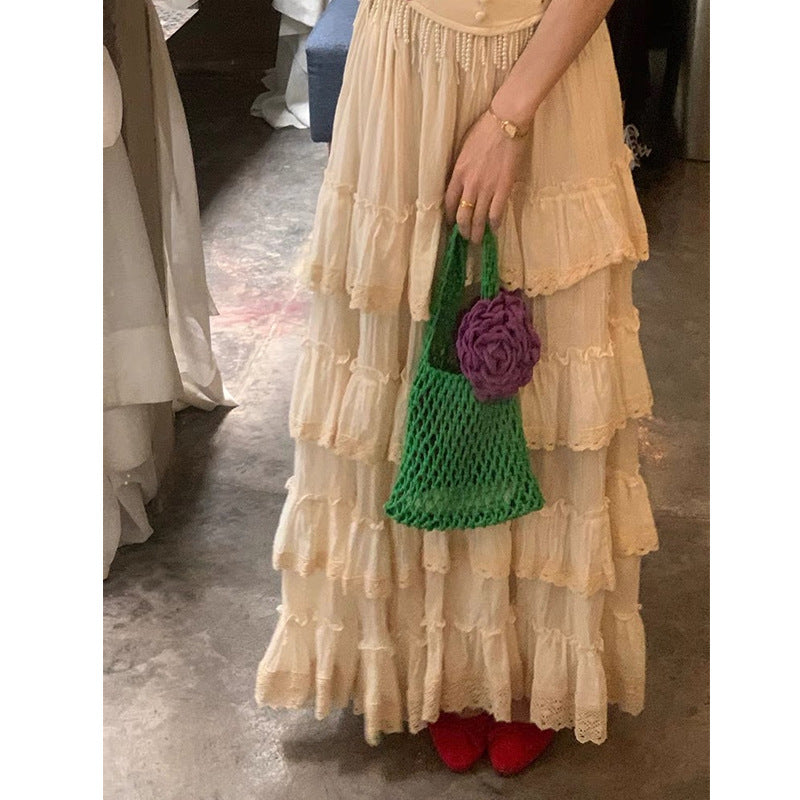 summer outfits inspo French Retro Niche Fairy Temperament Cake Skirt Women's Skirt New
