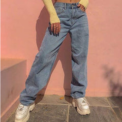 y2k Women's Classic Retro Casual Wide-Leg Jeans