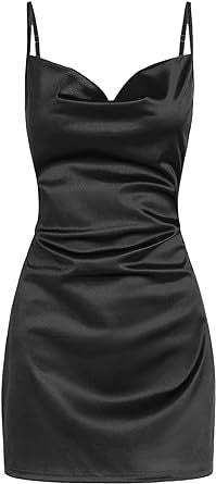 homecoming dresses Strap Satin Backless Strap Dress Summer Sexy Elegant Socialite Style Strap