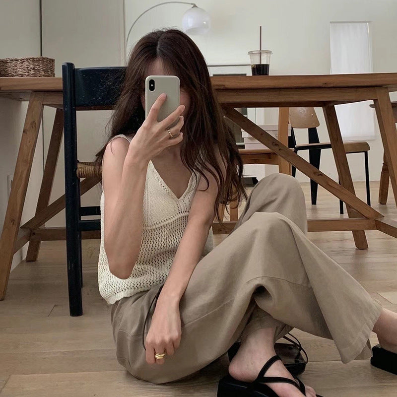 casual outfits Fall Commuter Casual Straight Draping Casual Pants for Women