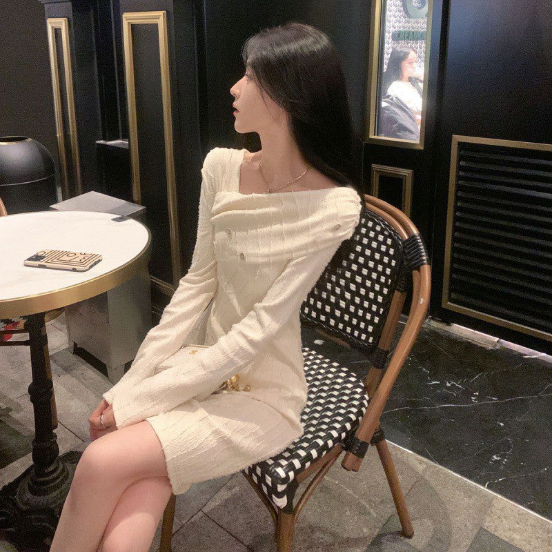 suit Autumn and Winter Base Dress High-Grade Wear Small French Slimming Elegant Skirt