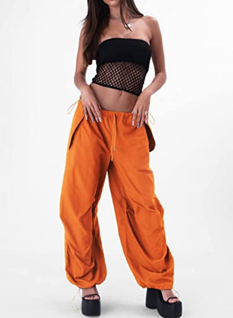 off shoulder New Sports Loose Casual Drawstring Elastic Waist Street Running Fitness Overalls for Women