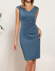 dress outfits Summer Sleeveless Stretch Professional Dress Evening Dress