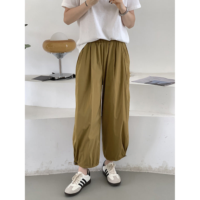 Trousers Drawstring Casual Pants Summer Korean Style Loose Casual Pants Trousers