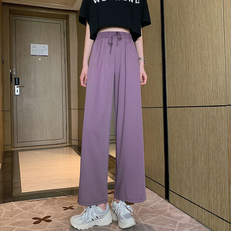 business casual outfits Loose Draping Suit Pants Autumn Thin Pants High Waist Casual Pants Slim Straight Cropped Pants for Women