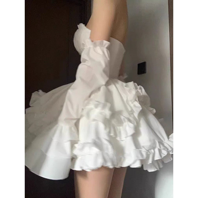 ribbons galore dress to impress Birthday Party Small Dress High-End Light Luxury Niche Escape Princess Dress Pettiskirt Temperament Tube Top Dress