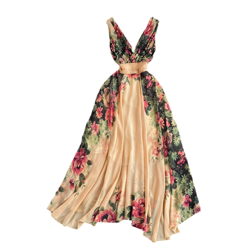 android vs cyberborg dress to impress Fashionable Elegant Elegant Dress Long Skirt Collar Waist Slimming Positioning Printed Word Large Swing Dress Women
