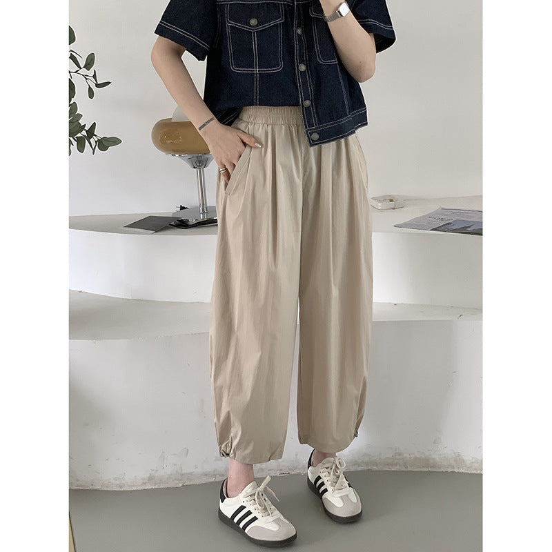 Trousers Drawstring Casual Pants Summer Korean Style Loose Casual Pants Trousers