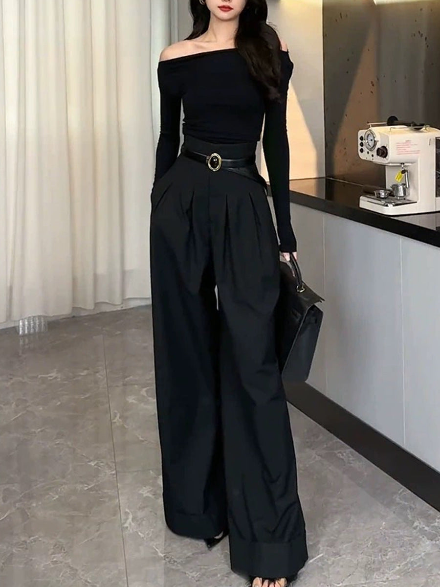 outfit inspo fall Early Autumn New Style Capable Elegant Women's Clothing Fashionable Fashionable Fashionable High-Grade Chanel Style off-Shoulder Top Suit Pants