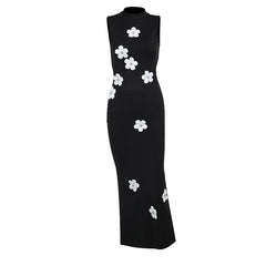 dress to impress codes Summer 2024 New Elegant Slim Dress Fashionable Elegant Flower Small Turtleneck Dress Women