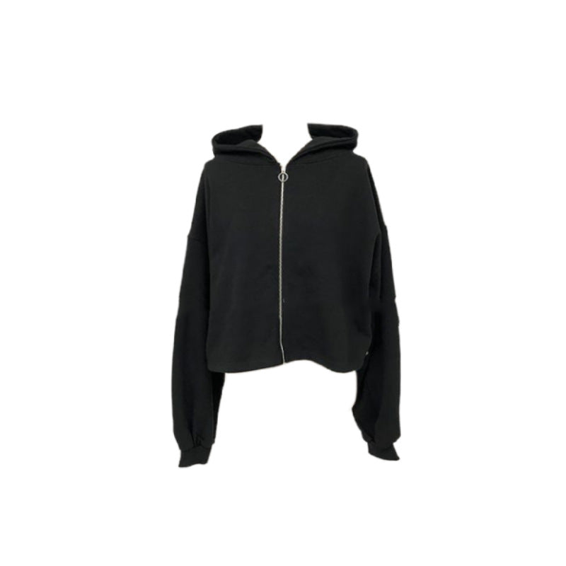 outfit ideas for school Spring and Autumn New Korean Style Trendy Cotton Coat Cardigan Solid Color Versatile Commuter Loose Hooded Sweater Women's Fashion