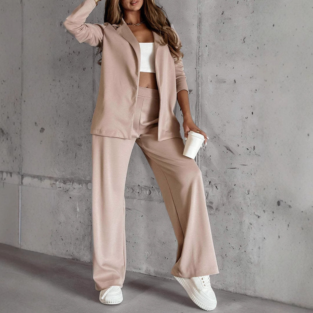 business casual outfits autumn Winter Women's Long-Sleeved Lapel Casual Suit Suit