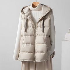 2024 fall fashion trends Lightweight down Vest Women's Autumn and Winter Thin Outer Wear Korean Style Slimming White Duck down Sleeveless down Jacket Vest